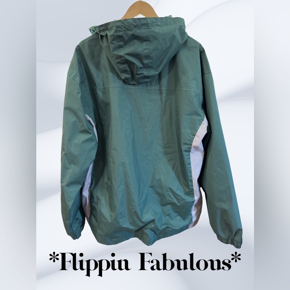 My Town~ Green Lancer Mens Windbreaker jacket size xxl - Picture 2 of 3